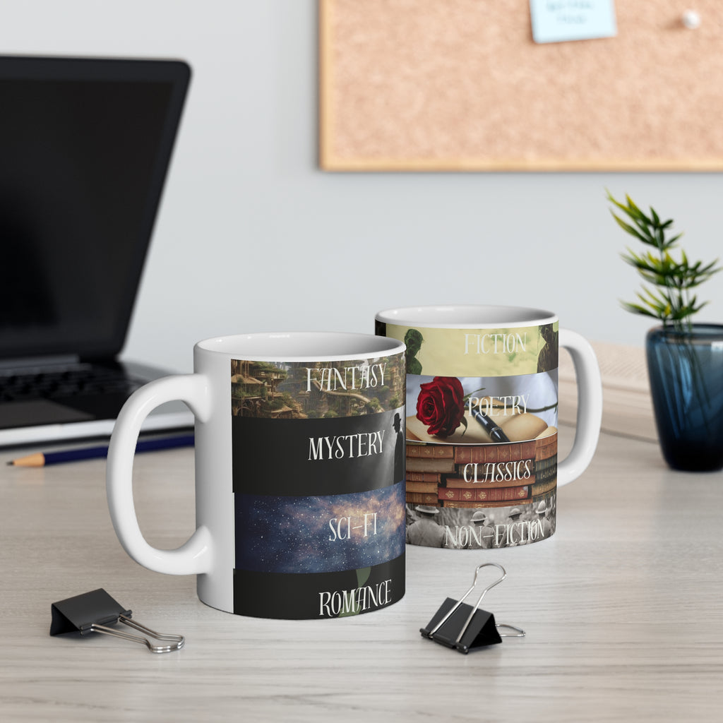 Book Genre Collage Mug