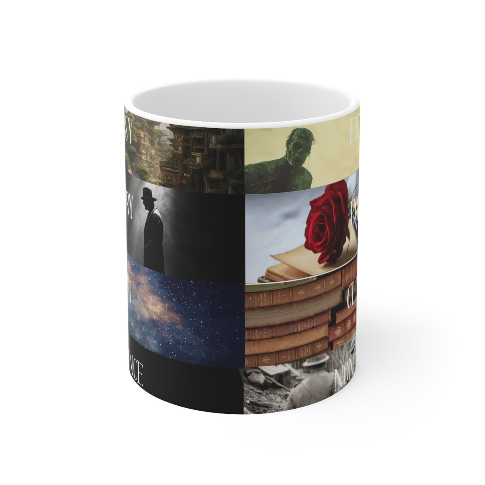 Book Genre Collage Mug