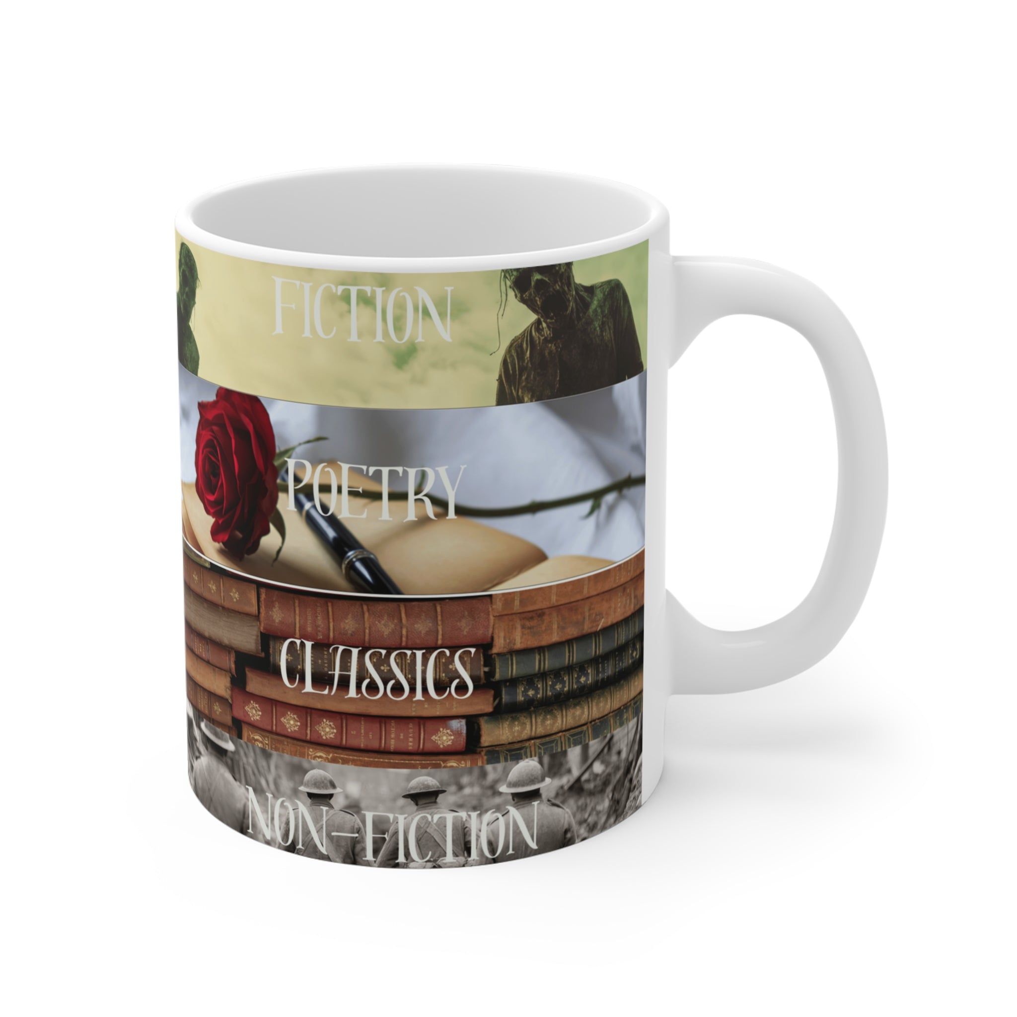 Book Genre Collage Mug