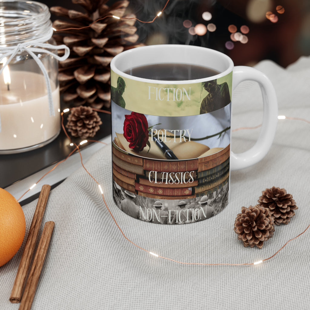 Book Genre Collage Mug