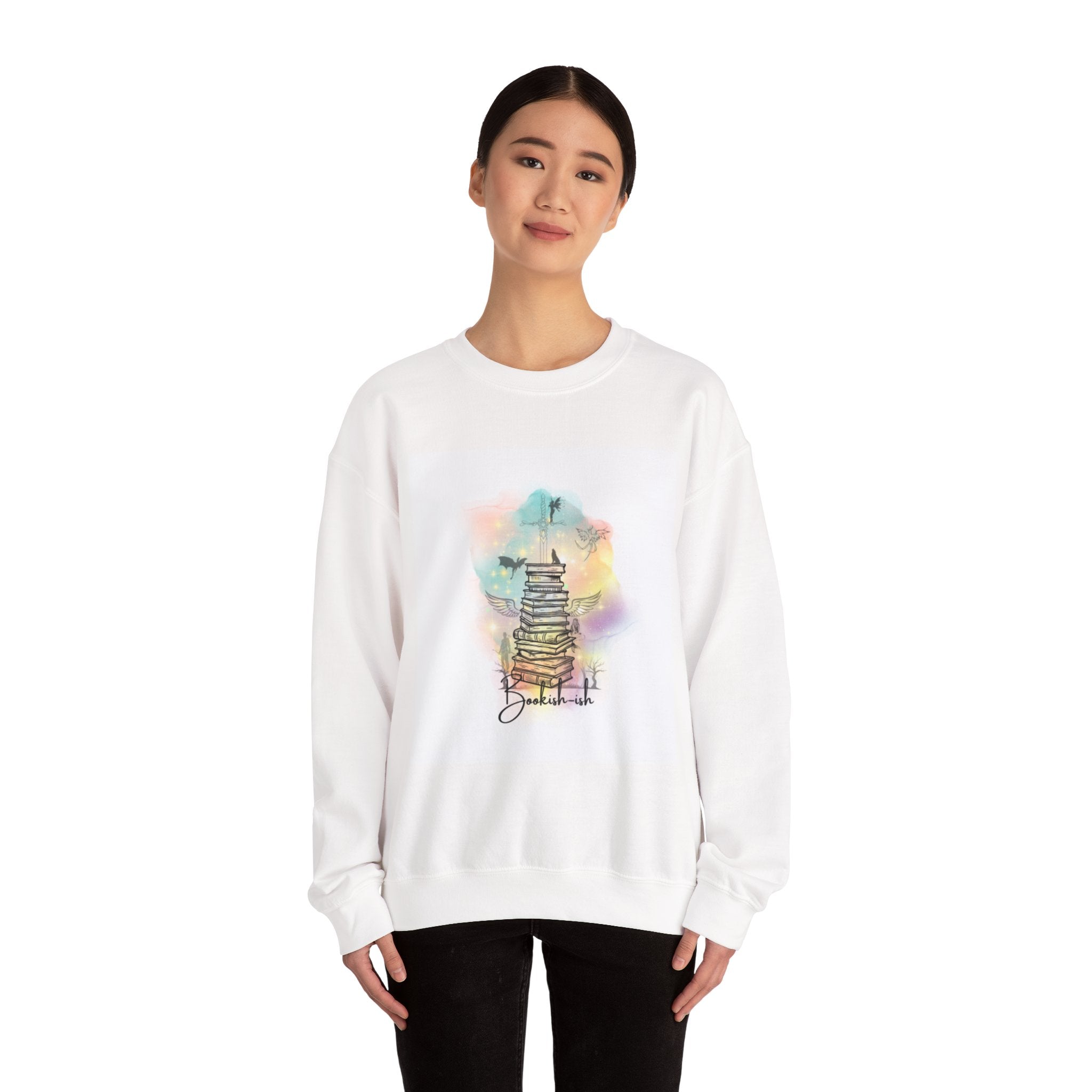 Pagoda Watercolor Sweatshirt-Bookish-ish